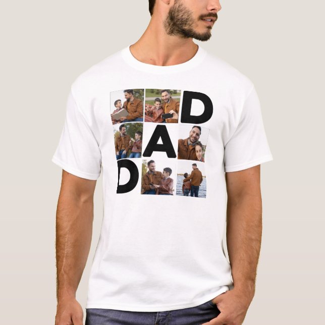 Camiseta Foto del Personalizado del Día del Padre Feliz (Anverso)