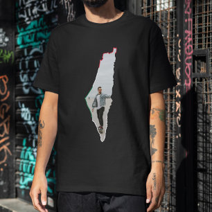 Camiseta Foto del Personalizado del mapa de Palestina