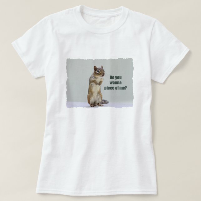 Camiseta Foto Divertida de Ardilla (Diseño del anverso)