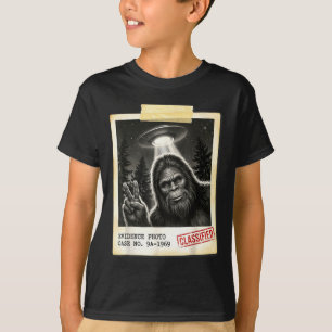 Camiseta Foto divertida de bigfoot alienígena ovni evidenci