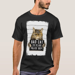Camiseta Foto Divertida de Gato Detenido