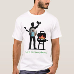 Camiseta Foto divertida de parrilla de silueta negra para p