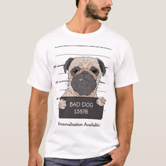 Camiseta Foto divertida de pug