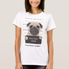 Camiseta Foto divertida de pug
