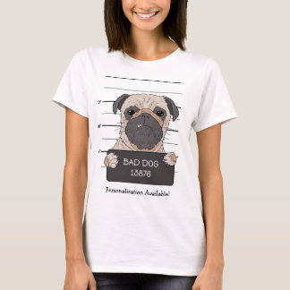 Camiseta Foto divertida de pug