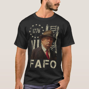 Camiseta Foto Divertida Fafo Trump Bandera De EE. UU. Retro
