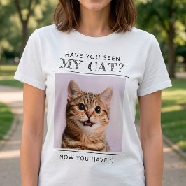 Camiseta Foto divertida personalizada de amante de gatos