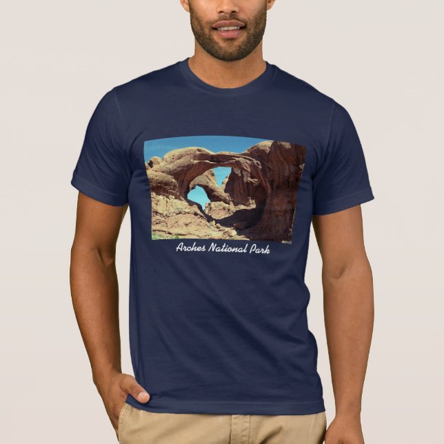 Camiseta Foto doble del paisaje del desierto del arco (Anverso)