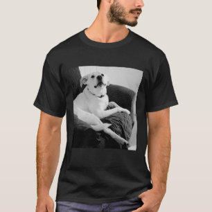 Camiseta Foto en blanco y negro de perro parlante