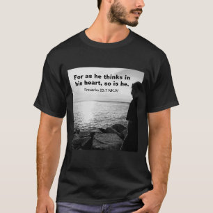 Camiseta Foto en blanco y negro del verso de la Biblia del 