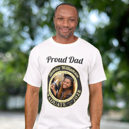 Camiseta Foto en Carbón Padre Orgulloso de Graduación Moder