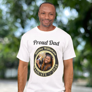 Camiseta Foto en Carbón Padre Orgulloso de Graduación Moder