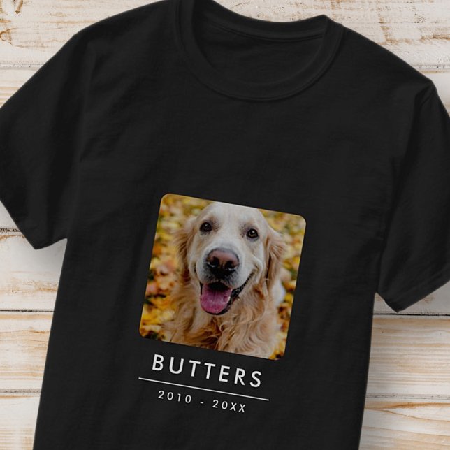Camiseta Foto en memoria de Mascotas modernos y simples (Subido por el creador)
