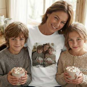 Camiseta Foto establecida para amantes del chocolate
