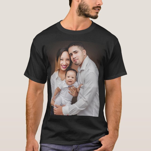 Camiseta Foto Familiar Personalizada Personalizada (Anverso)