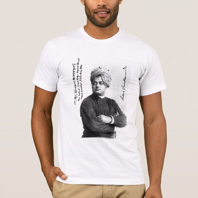 Camiseta Foto firmada famosa 1893 de Vivekananda en la (Anverso)