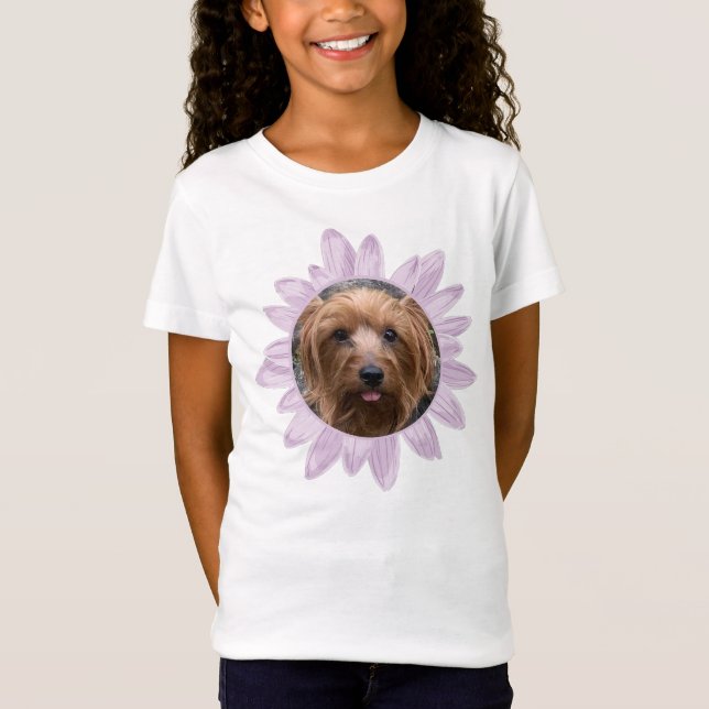 Camiseta Foto Flor morada personalizada (Anverso)