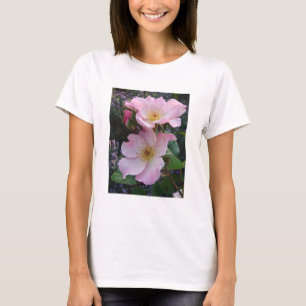 Camiseta Foto floral de flor de rosa silvestre rosa