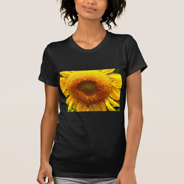Camiseta Foto gigante de girasol de mamut amarillo (Anverso)