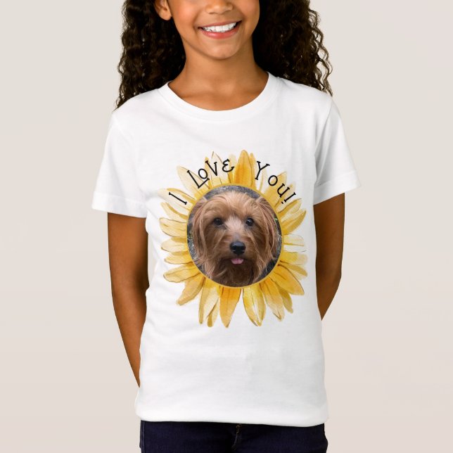 Camiseta Foto girasolTe amo personalizado (Anverso)