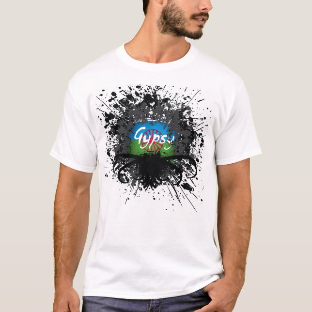 Camiseta Foto gitana de la salpicadura - modificada para (Anverso)