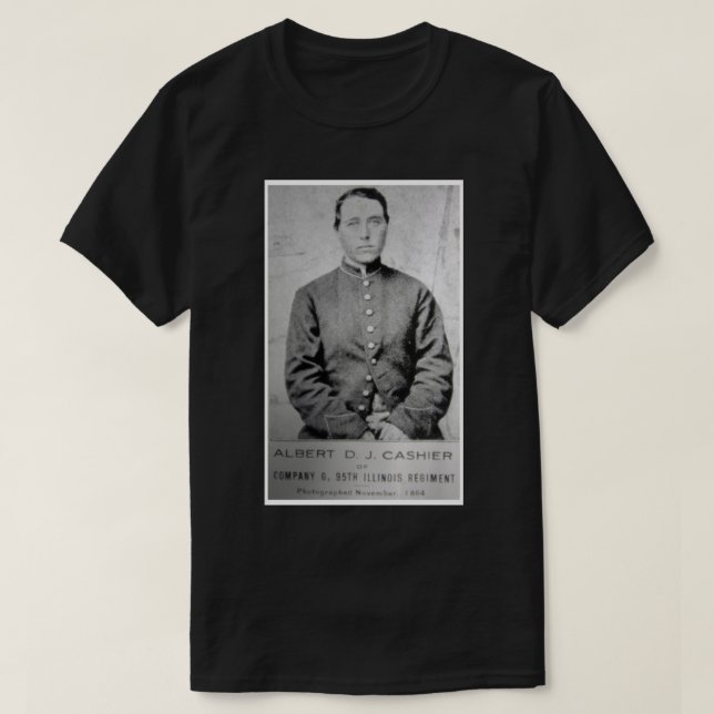 Camiseta Foto histórica, Albert Cashier - Soldado de la Uni (Diseño del anverso)