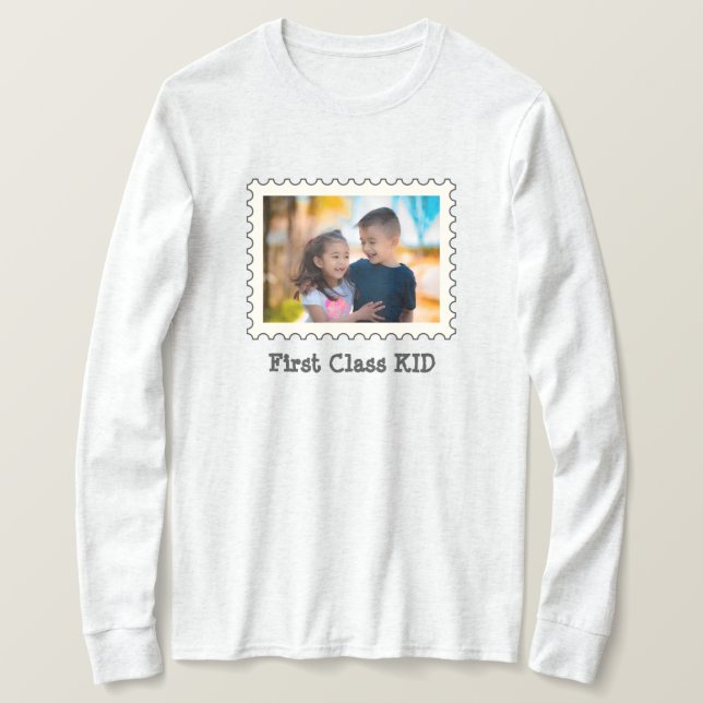 Camiseta Foto horizontal del mejor personalizado de niños d (Anverso del diseño)