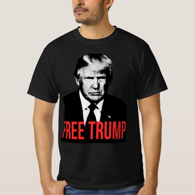 Camiseta Foto libre de Trump con foto de Trump, Donald Trum (Anverso)