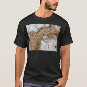 Camiseta Foto macra de la superficie del pan marrón