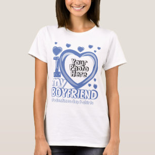 Camiseta Foto Marina Azul Corazón Amo a mi novio