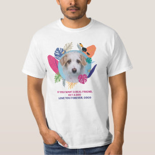 Camiseta Foto mascota, editable diseño de marco de verano c