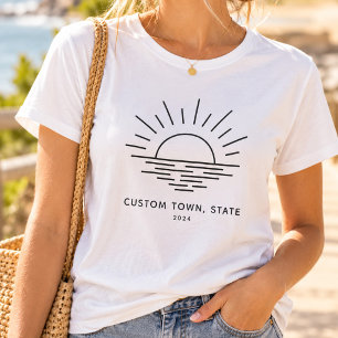 Camiseta Foto minimalista moderna de la vida en el lago al 