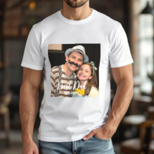 Camiseta foto moderna del mejor personalizado de papá