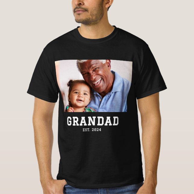 Camiseta Foto Negrita Establecida Abuelo (Anverso)