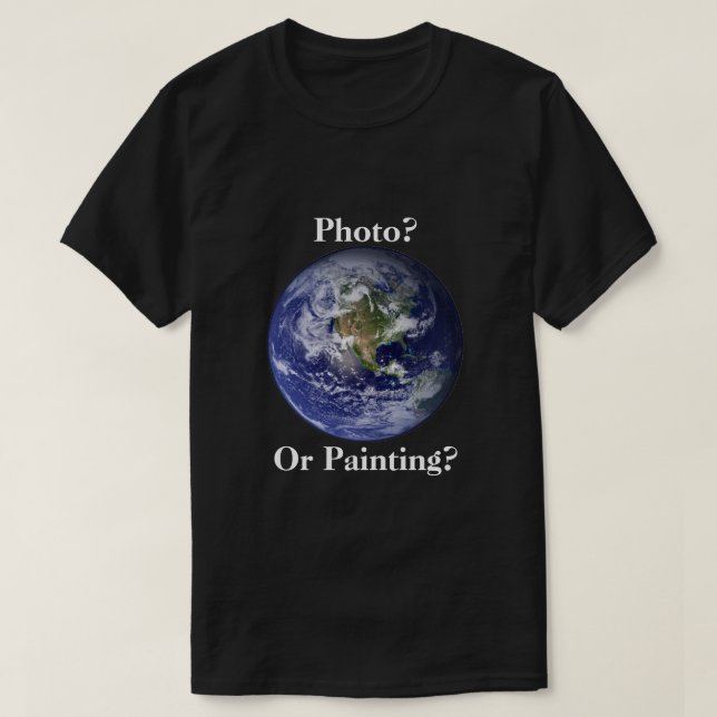 Camiseta ¿Foto o pintura? Tierra plana (Diseño del anverso)