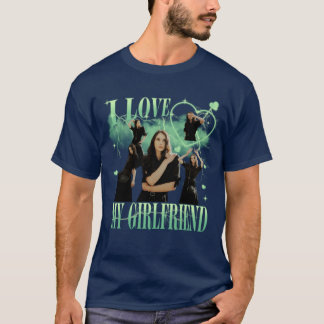Camiseta Foto Personalizada Amo a Mi Novia Bootleg Vintage