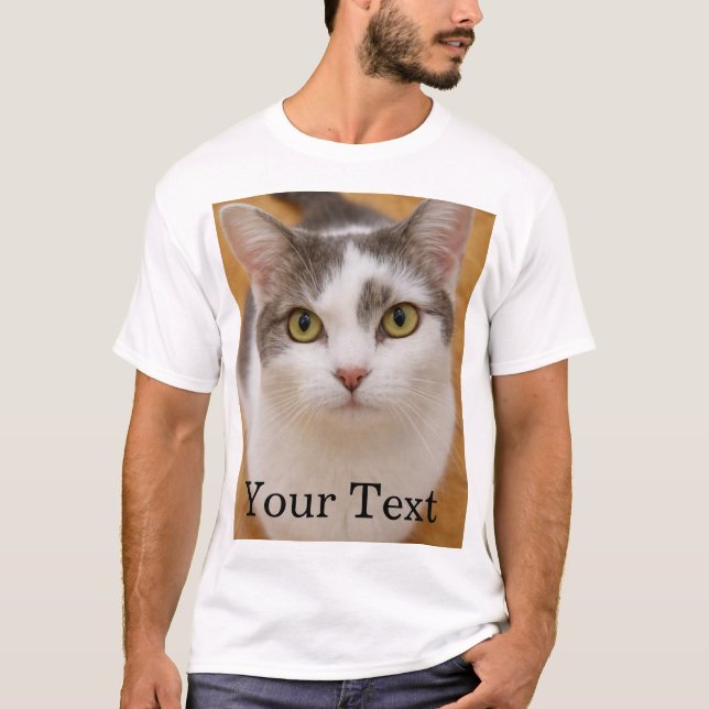 Camiseta Foto personalizada con texto personalizado  (Anverso)