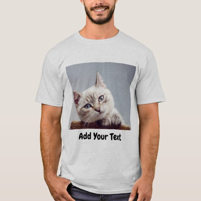 Camiseta Foto personalizada con tu texto (Anverso)