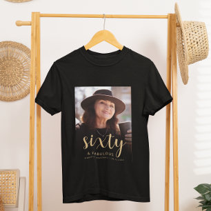 Camiseta Foto personalizada Cumpleaños 60 y fabuloso