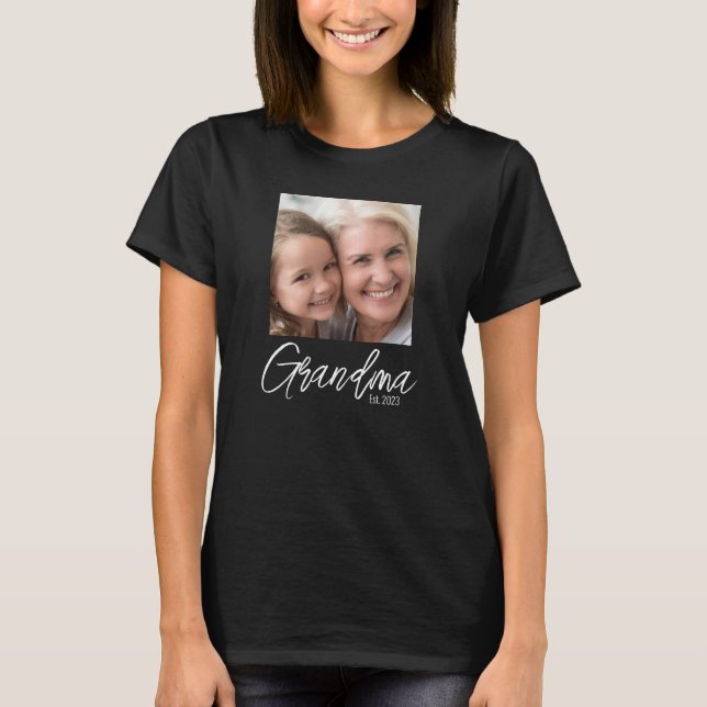 Camiseta Foto personalizada de abuela establecida (Anverso)