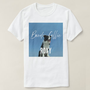 Camiseta Foto personalizada de Border Collie con tipografía