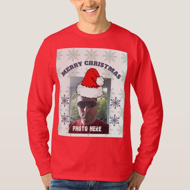 Camiseta Foto personalizada de Feliz Navidad Reemplazar a S (Anverso)
