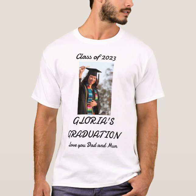Camiseta Foto personalizada de graduación simple (Anverso)