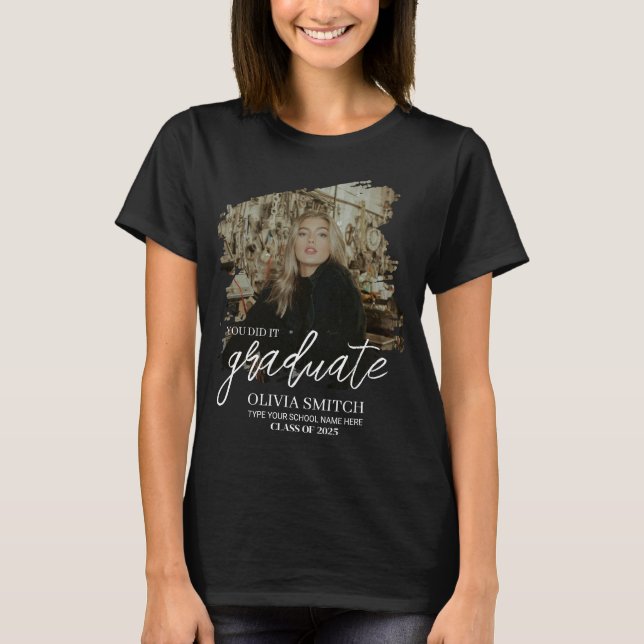 Camiseta Foto personalizada de graduado (Anverso)