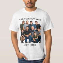 Foto personalizada de hombres de la familia, nombr