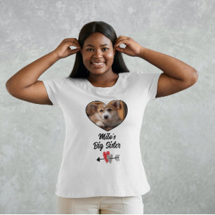 Camiseta Foto personalizada de la hermana mayor del perro