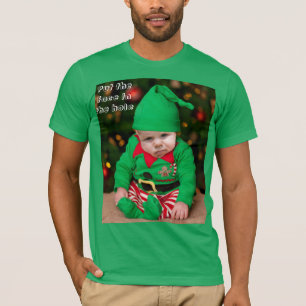 Camiseta Foto personalizada de Navidad con la cara recortad