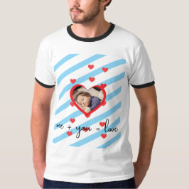 Camiseta Foto personalizada de niño – Tú + Yo = Amor