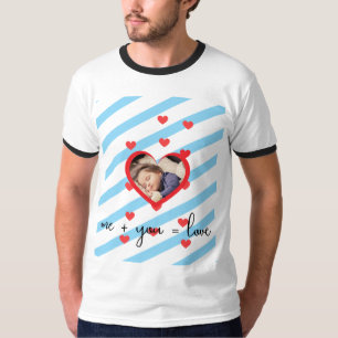 Camiseta Foto personalizada de niño – Tú + Yo = Amor