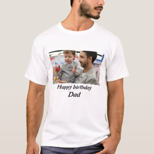 Camiseta Foto personalizada de papá, feliz cumpleaños